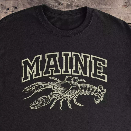 Maine Lobster Gildan 5000 Black Zoom