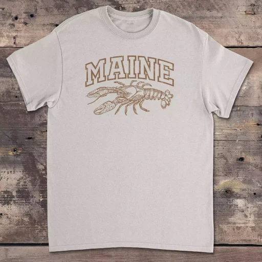 Maine Lobster Gildan 5000 Ice Grey Front