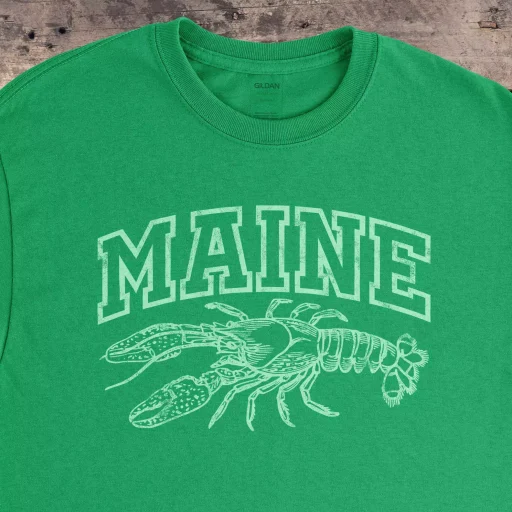 Maine Lobster Gildan 5000 Irish Green Zoom