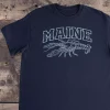 Maine Lobster Gildan 5000 Navy Detail