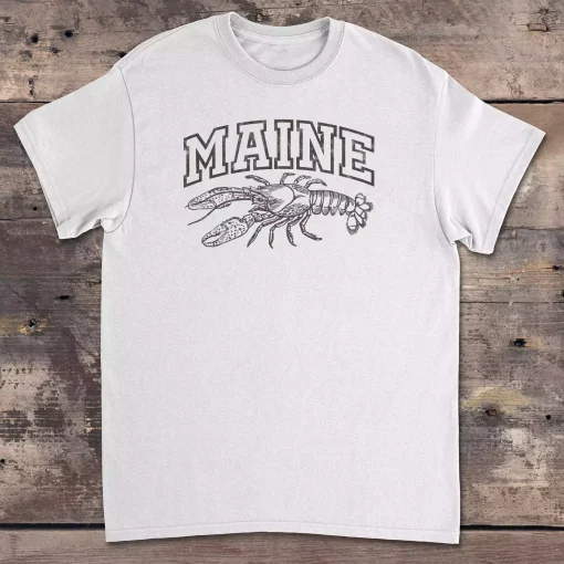 Maine Lobster Gildan 5000 White Front