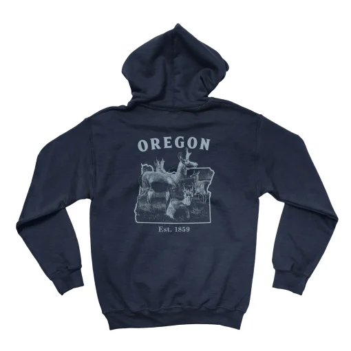 Oregon Antelope Gildan 18500 Full Back navy