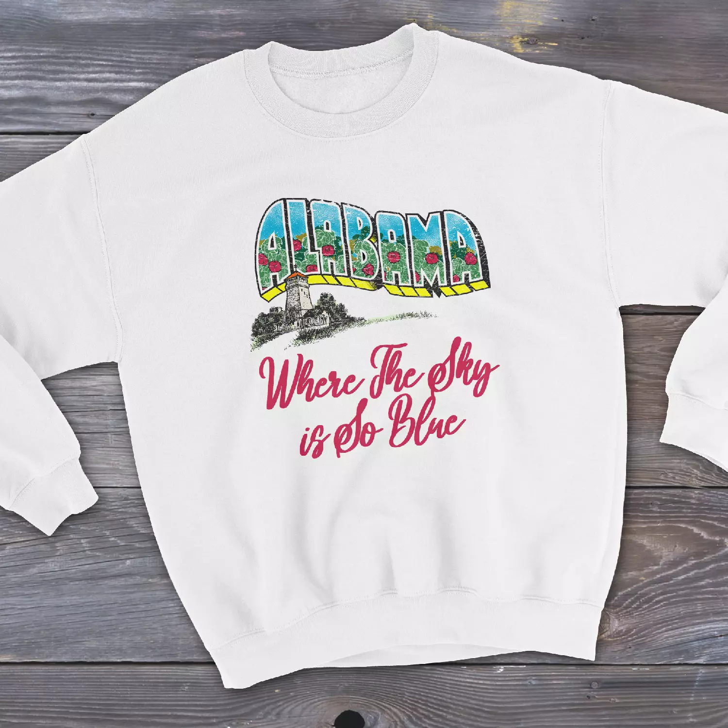 Alabama Vintage Postcard Gildan 18000 Front