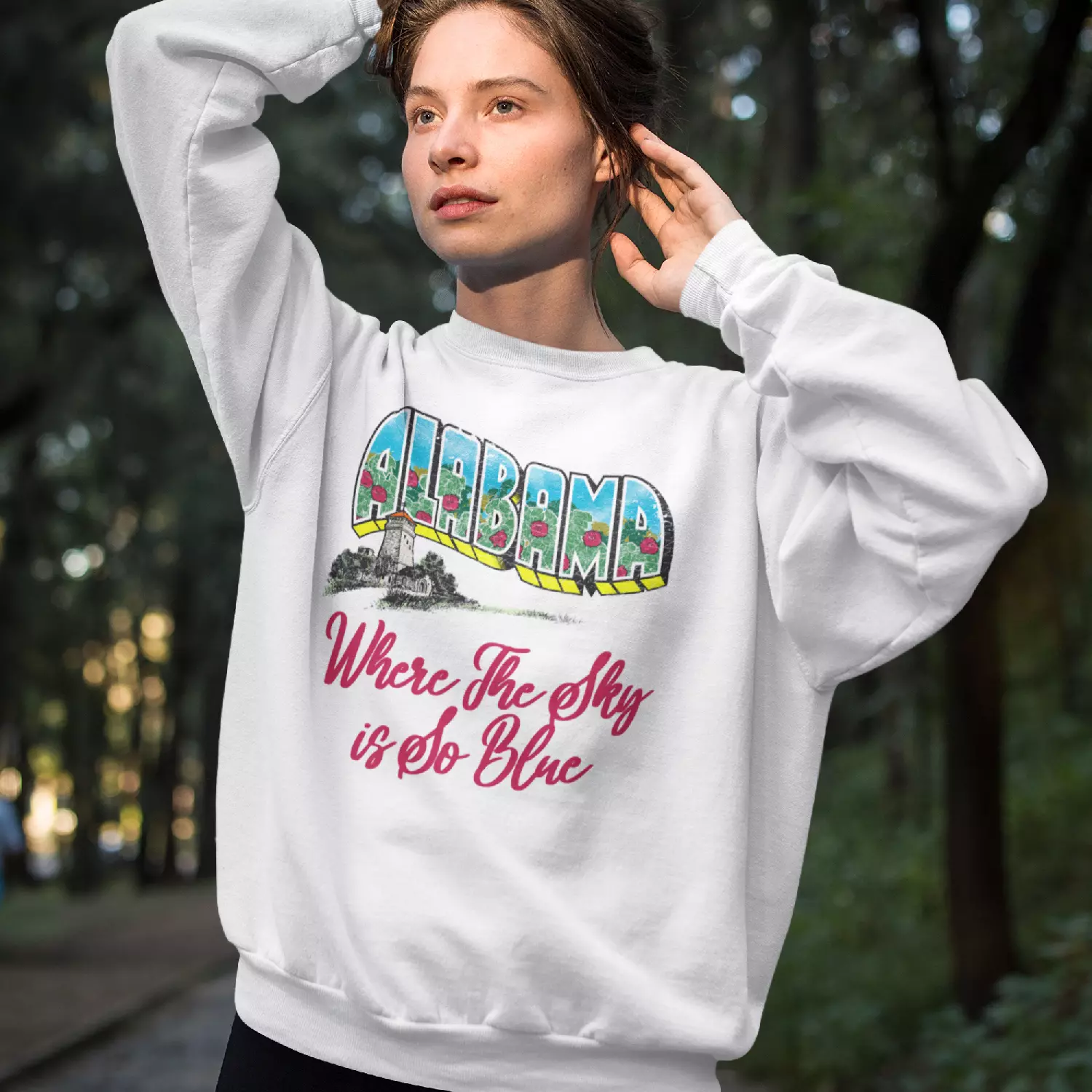 Alabama Vintage Postcard Gildan 18000 Woman 1