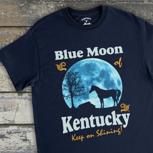 Blue Moon of Kentucky Gildan 5000 Detail Front Navy