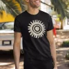 Mayan Shirt Flower Bella Canvas 3001 Black Man