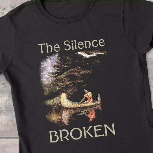 The Silence Broken Gildan 64000L Detail Black