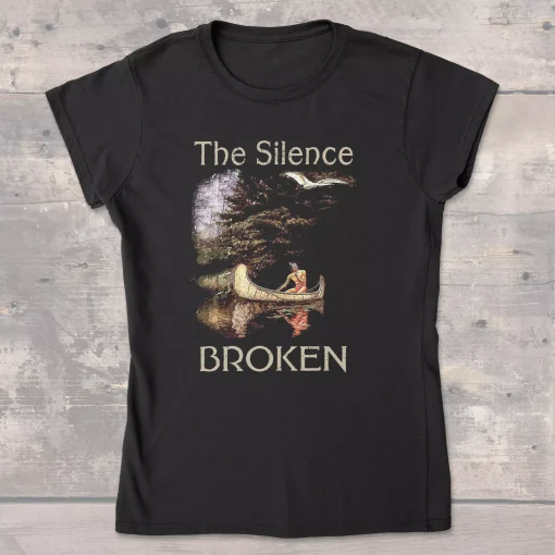 The Silence Broken Gildan 64000 L Front Full Black