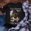 The silence broken T shirt Gildan 64000 Black Flat