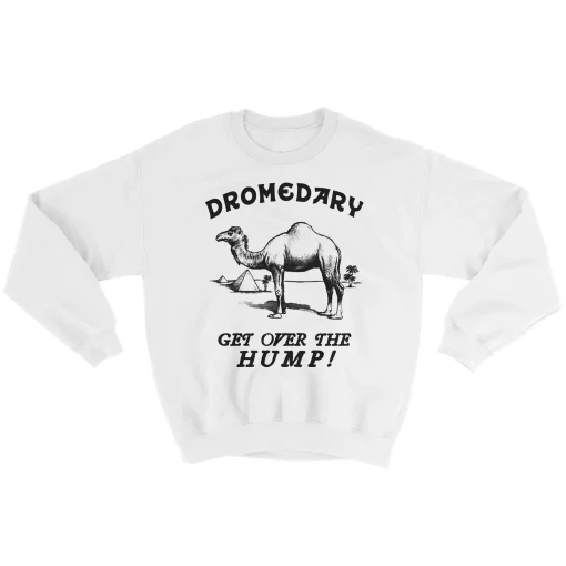 Camel Get Over The Hump Gildan 18000 Full Front White