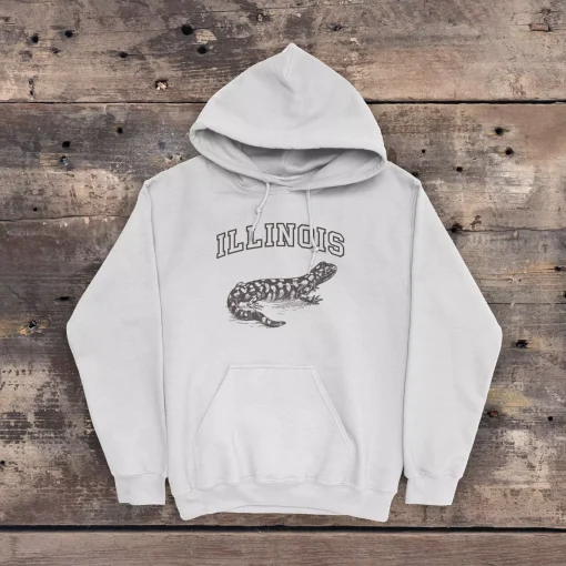 Illinois Tiger Salamander Gildan 18500 Full Front white