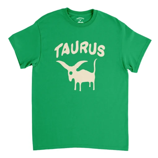 Naif Zodiac Taurus Gildan 5000 Full Front Irish Green