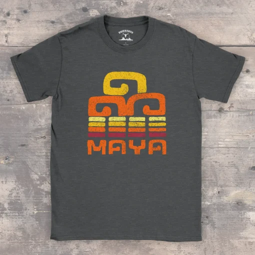 Mayan Fire Gildan 64000 Full Front Dark Heather